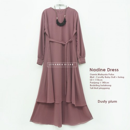 Nadine-005 Gamis Malaysia Polos